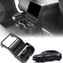 Rear Cup Holder for Tesla Model Y Juniper 2026/ Model 3 Highland 2025 2026, Rear Center Console Cup Drink Holder, No Drilling, Anti-Slip & Secure Fit Accessories for Model Y Juniper Back Seat
