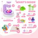 Kingci Fabric Flower Bouquets DIY Kit, 2025 Creative Flower Making Kits for Toddler Girls 117PCS Educational Arts and Craft Kits for Kids, Birthday Christmas Gifts for Girls Boys Teens (Purple)