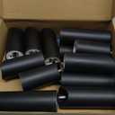 24 Pack Halloween Decoration Flickering Flameless Candles, Battery Operated LED Pillar Candles with Remote Control and Timer.for Home Decor (D2.2 xH 5" 6" 7" Black)