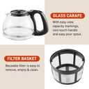 Elite Gourmet EHC4128 Automatic 4-Cup Brew & Drip Coffee Maker with Pause N Serve, Glass Carafe, Reusable Filter, On/Off Switch, Keep Warm, Water Level Indicator, Black