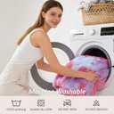 EMME Luxury Fuzzy Duvet Cover Set King Size Fluffy Comforter Cover Set for King Bed 2 Pieces Shaggy and Plush Soft Bedding Duvet Covers (Rainbow Pink Purple, King)