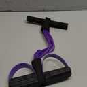 Upgraded Pedal Resistance Band with Handle, Soft Durable Fashion Puller Exercise with Thickened 6 Tension Ropes, Tube Pedal Resistance Device for Abdomen, Waist, Arm, Leg, Core/ABS (Black & Purple)