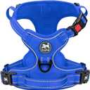 PoyPet No Pull Dog Harness, No Choke Reflective Dog Vest, Adjustable Pet Harnesses with Easy Control Padded Handle for Small Medium Large Dogs(Royal Blue,S)