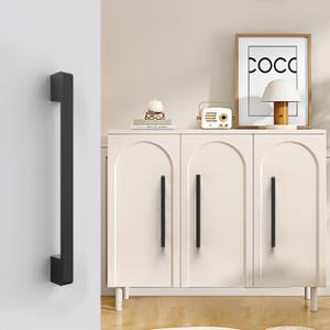 10 Pack Matte Black Cabinet Handles 7.5 inch(192MM) Drawer Pulls Black Cabinet Pulls Cabinet Hardware for Kitchen Cupboard Drawer Dresser