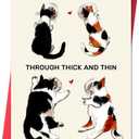 6 x Beixian Valentines Day Cards for Husband Wife, Funny Valentine's Day Card Gifts for My Lover, Through thick and thin (BX321)