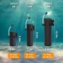 3-Stage Internal Aquarium Filter 320GPH Turtle Filter in-Tank Filter Dual Water Outlet & Aeration, Fish Tank Filter Turtle Tank Filter for 60-100 Gallon Tanks