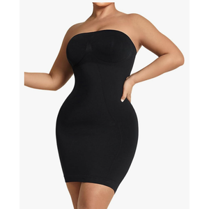 Women's Strapless Full Body Slip Shaper Seamless Smoother Tube Slip Under Dresses, XL