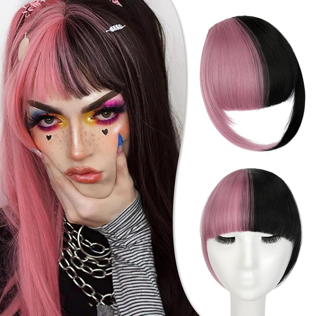 Bangs Hair Clip in Bangs Hair Extensions French Bangs Clip on Bangs Fake Bangs Clip in With Temples Hairpieces for Women Natural Daily Wear