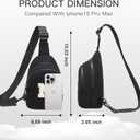 Small Corduroy Sling Bag Initial Crossbody Bag Fanny Pack for Girls Personalized Birthday Gifts for Teen Girls Gifts (Black)