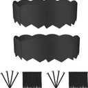 30Ft Landscape Edging Garden Edging Border Lawn Edging 30Pcs Landscape Edging Border with 30Pcs Stakes Kits Black Edging for Landscaping Decorative Garden, Flower Bed, Yard and Lawn