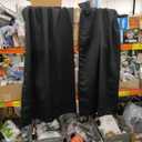 PONY DANCE Blackout Window Curtains for Bedroom - Thermal Insulated Curtain Drapes for Winter, Short Rod Pocket Blinds for Kitchen/Living Room, W 42 x L 54 inches, Black, One Pair