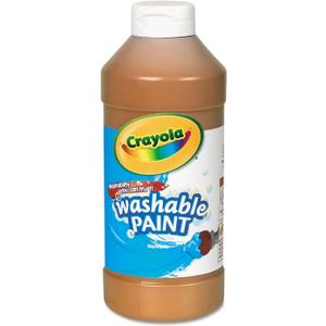 Crayola Washable Nontoxic Paint, 16 Fluid Ounce, Assorted Colors (Pack of 6)