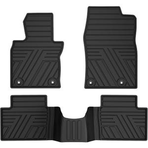 Multi-Color Floor Mats for Mazda 3 2019-2026 Sedan, Armor Black