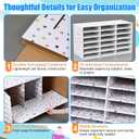 Fuutreo 1 Pc Classroom Construction Paper Storage,Colorful Polka Dots
