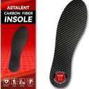 Carbon Fiber Insole 1 Pc, Rigid Thin Foot Plate Shoe Insert for Men Women, Support Turf Toe, Foot Fractures, Morton's Toe, Morton Extension, Hallux Rigidus and Limitus - Alternative to Post Op Shoe, Size: Men's 7-7.5/Women's 8-8.5 (Black-1 Unit (Flippable Design))