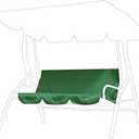 Keenso Swing Cushion Cover, 3?Seat Outdoor Waterproof Swing Seat Cover Swing Chair Protection Cover for Patio Courtyard Garden 60 x 20 x 20in (Green)