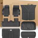 3W Tesla New Model Y Juniper 2025 2026 Floor Mats & Cargo Liners, Trunk Mats, Seat Back Cover Protector, All Weather Customer Fit Upgrade Vigormold TPE, Model Y Juniper Accessories(Not for Standard)