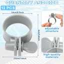 12 Pcs Adjustable Plastic Hose Clamps for 1.25''-1.5'' Above Ground Swimming Pool Replacement Thumb Clips Screw Key Hose Clamps Plastic Filter Pump Connector Clips