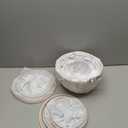 Ziruma Non-Toxic Mixing Bowls with Lids Set, Stainless Steel & Glass, 5 Pcs Plastic Free Bowls with Silicone Non-Slip Base, Dishwasher Safe Mixing Bowl Set