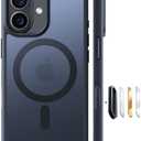 TORRAS Magnetic Shockproof for iPhone 17 case with Camera Control, [12FT Military Grade Drop Protection][Fit for MagSafe], Slim Translucent Anti-Fingerprint & Soft Touch Case for iPhone 17, Black