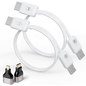 Wireless HDMI Transmitter and Receiver 100FT/30M, 4K Decode 1080P Output, Plug & Play Portable 2.4G/5G Wireless HDMI Extender Kit for Laptop, Desktop, PC, TV Box, PS5/4 to Monitor, Projector, or HDTV