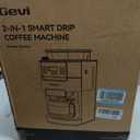 Gevi 10-Cup Drip Coffee Maker with Built-in Burr Grinder & Programmable Timer, 1.5L Water Tank, Auto Keep-Warm, Reusable Filter - Fresh Ground Coffee Machine (Black)