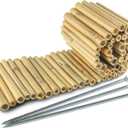 Bamboo Short Fence Outdoor Landscape Edging Flexible Decorative Border 7.8'' H x 47'' L