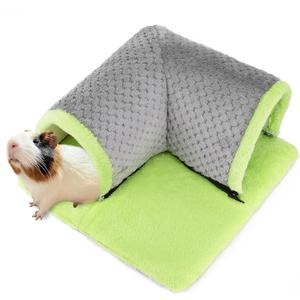 Guinea Pig Hideout Tunnel for Cage Washable Fleece Tubes Removable for Small Animal Winter