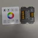 HOUHUI RF Touch Panel RGB LED Controller Kit, RGB LED Strip Lights Controller with RF Wireless Remote, Dimmable Wall-Mounted Touch Panel Controller for 5V 12V 24V 4-PIN 5050 2835 3535 Light Strips COB