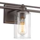 Bathroom Light Fixtures, HWH 3-Light Vanity Light Fixture Over Mirror, Industrial Wall Sconce Lighting, Oil-Rubbed Bronze Finish, 5HLT63B-3W ORB