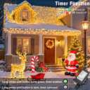 262FT 800 LED Outdoor String Lights, Extra Long Christmas Lights Indoor Waterproof, 8 Modes Plug in Fairy Twinkle Lights for Outside Bedroom Wedding Party Garden Holiday Decorations, Warm White