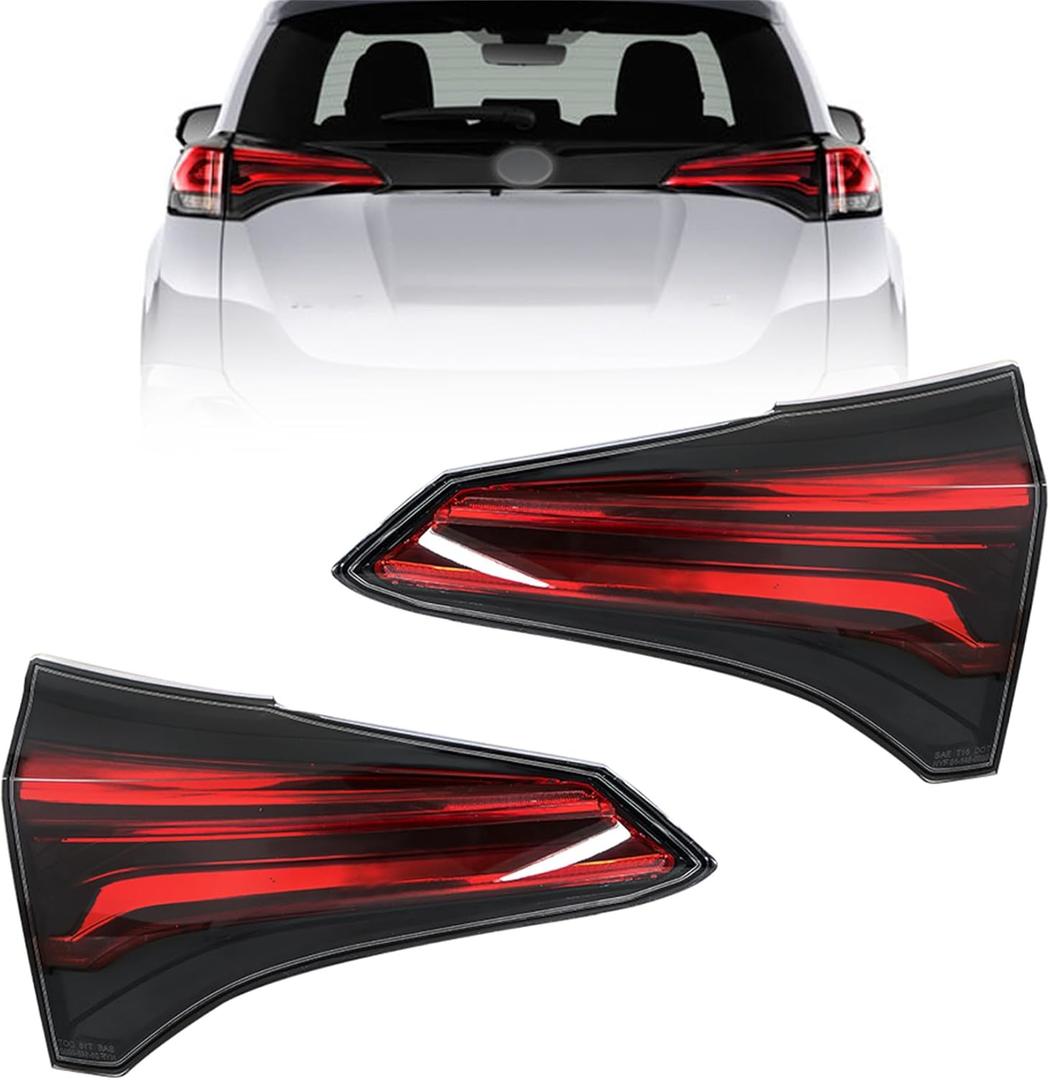 Rear Inner Tail Lights Assembly Replacement for Toyota RAV4 2016-2018 Driver and Passenger Side Brake Tail Lamps TO2802133 TO2803133