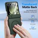 for Samsung Galaxy Z Flip 7 Case Compatible with Magsafe [Hinge Protection Kickstand][Built-in Front Screen Protector] 15FT Military Shockproof Full Body Phone Case for Galaxy Z Flip 7, Green