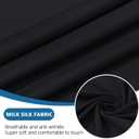 hyha Milk Silk Couch Cushion Covers, Soft Magic Sofa Covers Washable for 2 Cushion Couch, Stretch Sectional Outdoor Cushion Covers for Patio Furniture with Elastic Bottom(Medium, Black)
