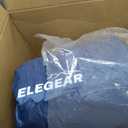 Elegear CumbreX Self Inflating Sleeping Pad, Built-in Electric Pump 3.15" Ultra-Thick Memory Foam Camping Mattress Pad with Pillow Double Sleeping Pad for Camping R-value 9.5 Foam Camp Pad for Travel, Dark Blue, Full