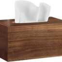 BIBELUN Tissue Box Cover,Acacia Wood Tissue Box Cover Rectangle with Slide-Out Bottom,Wooden Decorative Cube Facial Tissue Holder/Organizer/Dispenser for Bathroom,Office Desk & Bedroom Decor