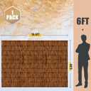 Natural Reed Fencing,4FT X 16.4FT Reed Screen Balcony Reed Fence Bamboo Screen Fencing for Outdoor Backyard PatioBrown