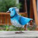 Shorayn Garden Statues Large Blue Jay Metal Bird Outdoor Decor Yard Art Lawn Ornaments,Garden Birthday Housewarming Gifts for Women