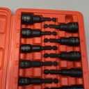 12-Piece Magnetic Nut Driver Set - Premium Impact Power Hex Nut Driver Drill Bit Master Kit, SAE & Metric, 1/4-Inch Quick-Change