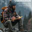 Gifts for Him, Journal for Men, Vintage Leather Diary for Writing, A5 256 Kraft Pages College Ruled Notebook, Personal Planner Organizer Gift Set (Black Set)