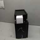 Small Nightstand with Drawers, Solid Wood Bedside Table, Narrow BlackNightstand for Bedroom (8")