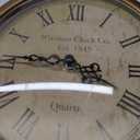 HZDHCLH Vintage Table Clocks for Living Room Bedroom Decor, Silent Decorative Farmhouse Shelf Clock Battery Operated, Small Rustic Mantel Clock with Roman Numerals (Brass)