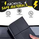 Trading Card Binder 4 Pocket,400 Pocket Card Collection Binder with 50 Removable Sleeves,PU Waterproof Top Card Book,3-Ring Zipper Collectible Trading Card Album for MTG/TCG/Card Holder Gift(Black) (Small)