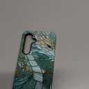 Esdot for Samsung Galaxy S24 Case,Aesthetic Stained Glass Mosaic Green Dragon Shell,Compatible with Magsafe,Trendy Unique Cool Retro Western Protective Slim Silicone Phone Cover for Women Girls (An Abstract Dragon)