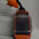 Smart RV Surge Protector 30 Amp with Auto Shutoff & Reset, 10,000J 30 Amp RV Surge Protector with LED Display, Voltage & Temperature Protection, IP67 Waterproof (Orange)