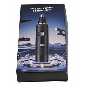 Nose & Ear Hair Trimmer Clipper with LED Display for Men Women, 2025 Model Painless USB Rechargeable Eyebrow & Facial Hair Trimmer,Professional IPX7 Waterproof Dual Edge Blades