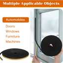 Self Adhesive Foam Tape Weatherstrip Front Door Weather Stripping Window Foam Seal Strip Foams Insulation Tape for Windows High Density EVA Strips with Strong Adhesive High Density Seals Strip, 33FT