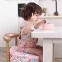 Babelio Ergo-Designed Booster Seat for Kitchen Chair, Promote Proper Upright Posture, Toddler Booster Seat for Dining Table, Removable & Washable Cover, Suitable for 18 Months to 5 Years, Pink Unicorn