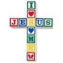 Abbey Press 401155 Wall Cross-Jesus Loves Me Blocks