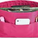 Vercord Premium Nylon Purse Organizer Tote Handbag Insert Organizers Bag in Bag Zipper 13 Pockets 5 Sizes